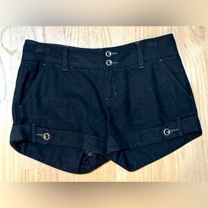 Free People Charcoal Gray Wool Lined Shorts 0